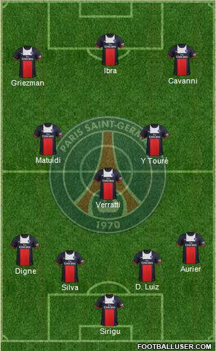 Paris Saint-Germain Formation 2014