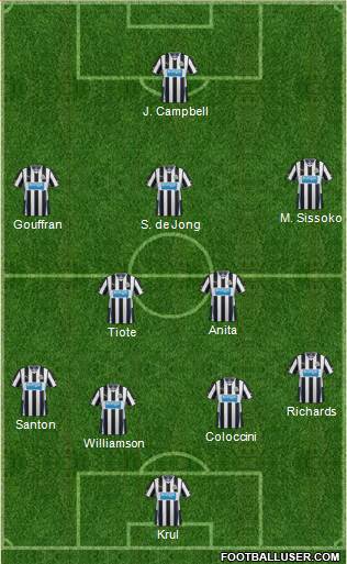 Newcastle United Formation 2014