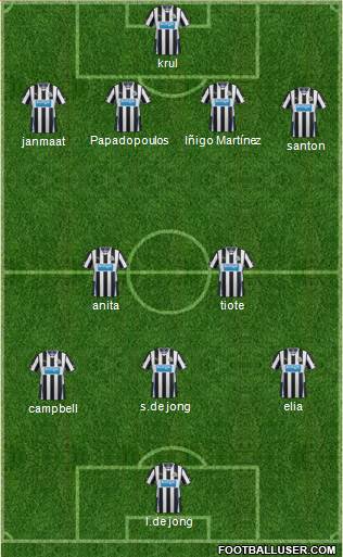 Newcastle United Formation 2014
