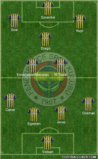 Fenerbahçe SK Formation 2014