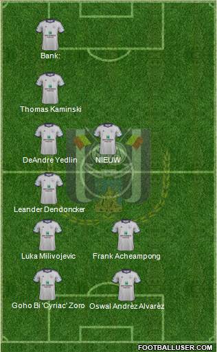 RSC Anderlecht Formation 2014