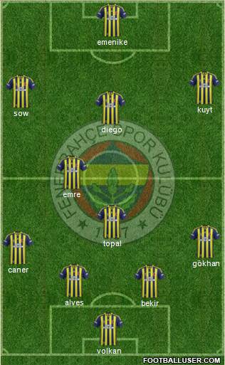 Fenerbahçe SK Formation 2014