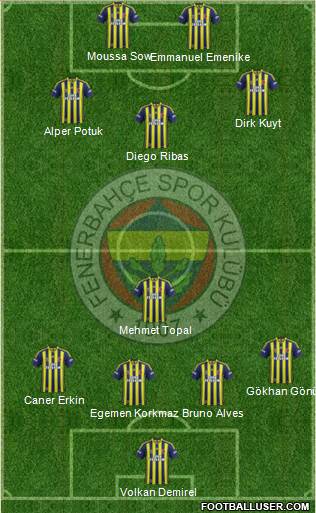 Fenerbahçe SK Formation 2014