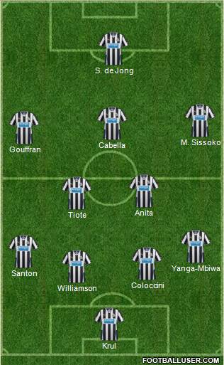 Newcastle United Formation 2014