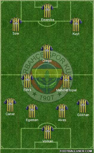 Fenerbahçe SK Formation 2014