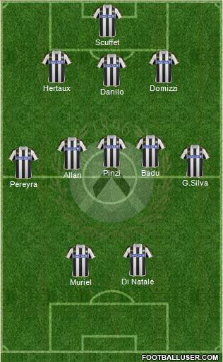Udinese Formation 2014