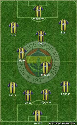 Fenerbahçe SK Formation 2014