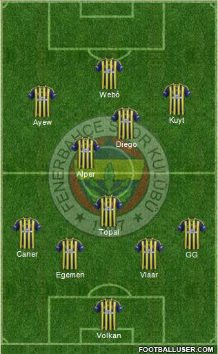 Fenerbahçe SK Formation 2014