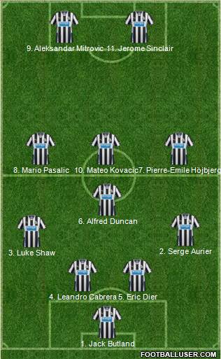 Newcastle United Formation 2014