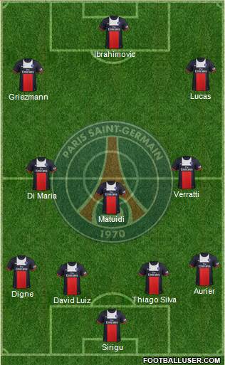 Paris Saint-Germain Formation 2014