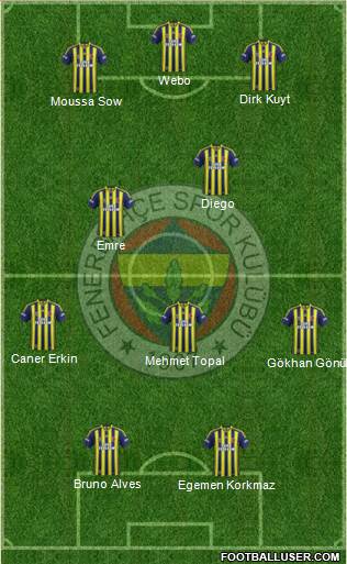 Fenerbahçe SK Formation 2014