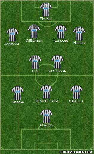 Newcastle United Formation 2014