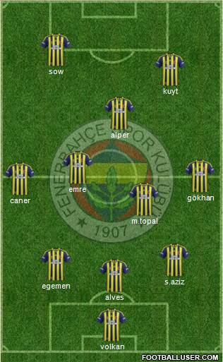 Fenerbahçe SK Formation 2014