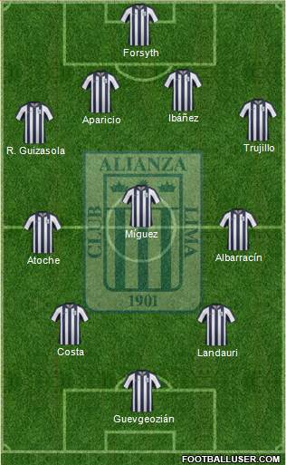 C Alianza Lima Formation 2014