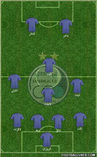 Esteghlal Tehran Formation 2014