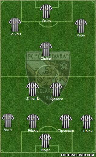 CSK Pivara Celarevo Formation 2014