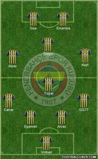 Fenerbahçe SK Formation 2014
