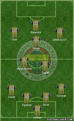 Fenerbahçe SK Formation 2014