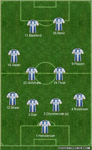 Brighton and Hove Albion Formation 2014