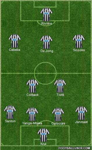Newcastle United Formation 2014