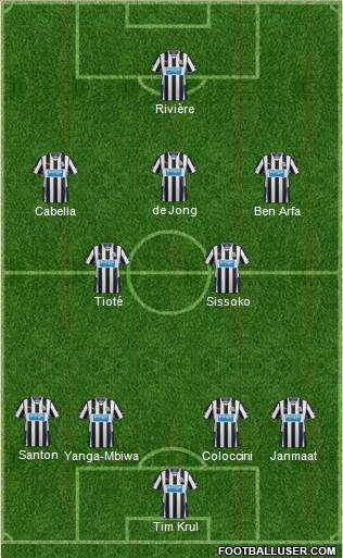 Newcastle United Formation 2014