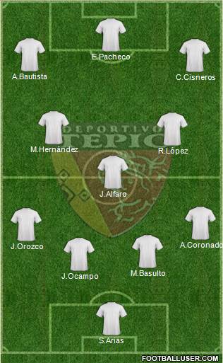 Club Deportivo Tepic Formation 2014