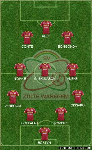 SV Zulte Waregem football formation