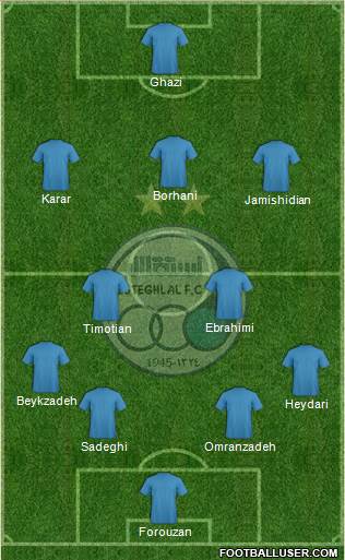 Esteghlal Tehran Formation 2014