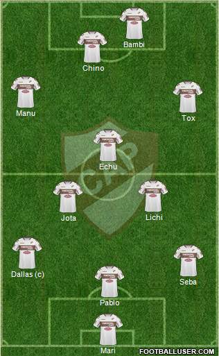 Platense football formation