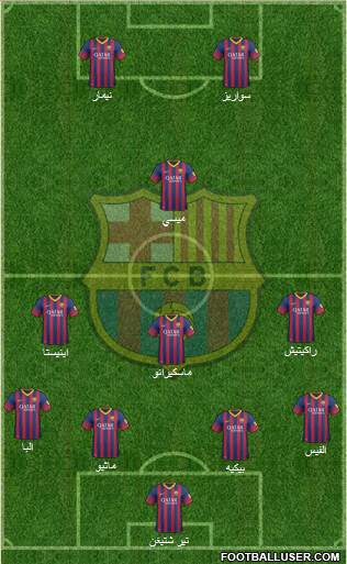 F.C. Barcelona Formation 2014