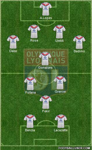 Olympique Lyonnais Formation 2014