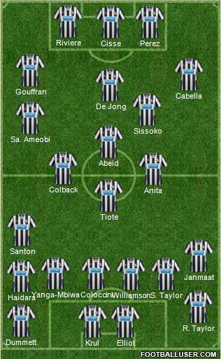 Newcastle United Formation 2014