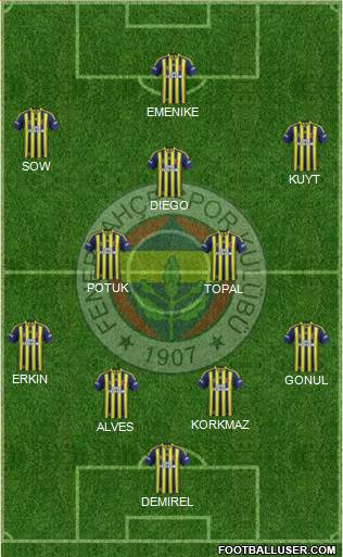 Fenerbahçe SK Formation 2014