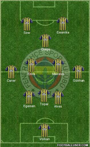 Fenerbahçe SK Formation 2014