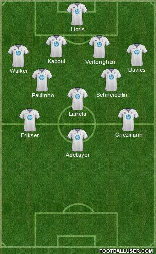Tottenham Hotspur Formation 2014