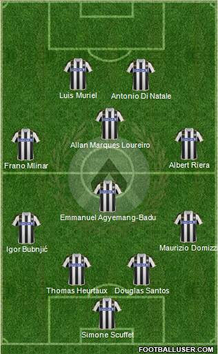 Udinese Formation 2014
