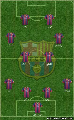 F.C. Barcelona Formation 2014