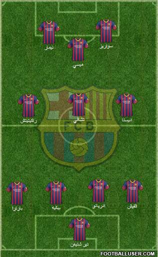 F.C. Barcelona Formation 2014