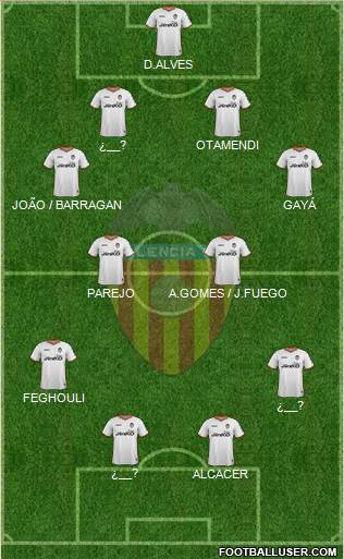 Valencia C.F., S.A.D. Formation 2014