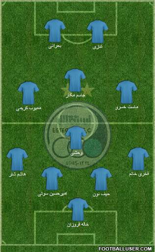 Esteghlal Tehran Formation 2014