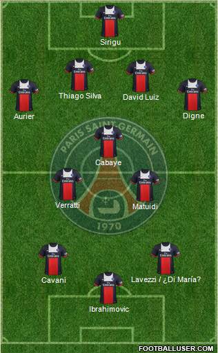 Paris Saint-Germain Formation 2014