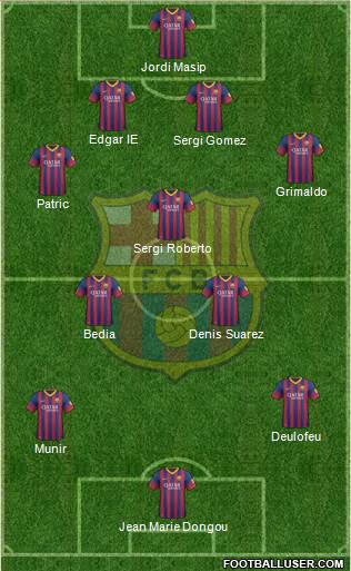 F.C. Barcelona B Formation 2014