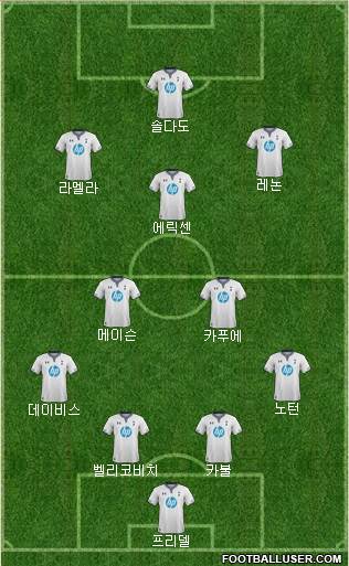 Tottenham Hotspur Formation 2014