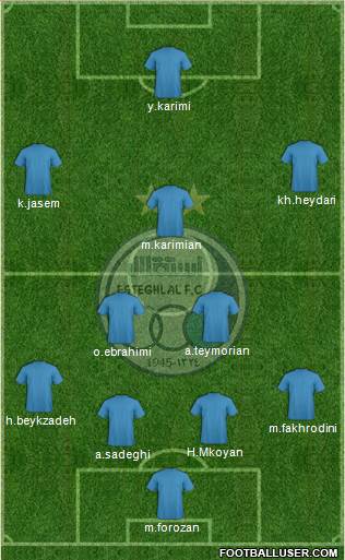 Esteghlal Tehran Formation 2014