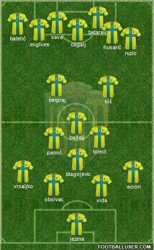NK Istra 1961 Formation 2014