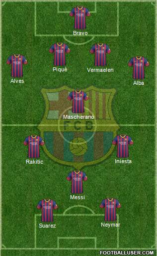 F.C. Barcelona Formation 2014