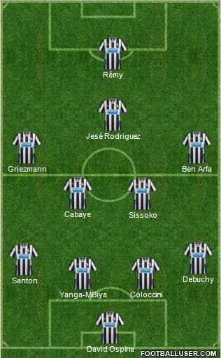 Newcastle United Formation 2014