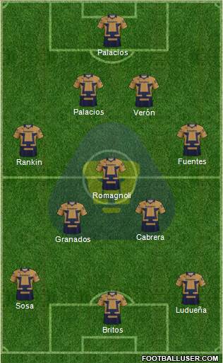 Club de Fútbol Universidad Formation 2014