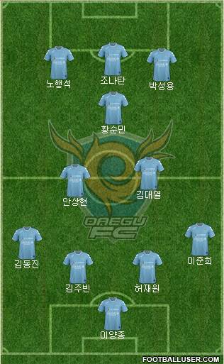 Daegu FC Formation 2014