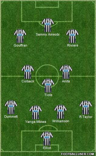 Newcastle United Formation 2014